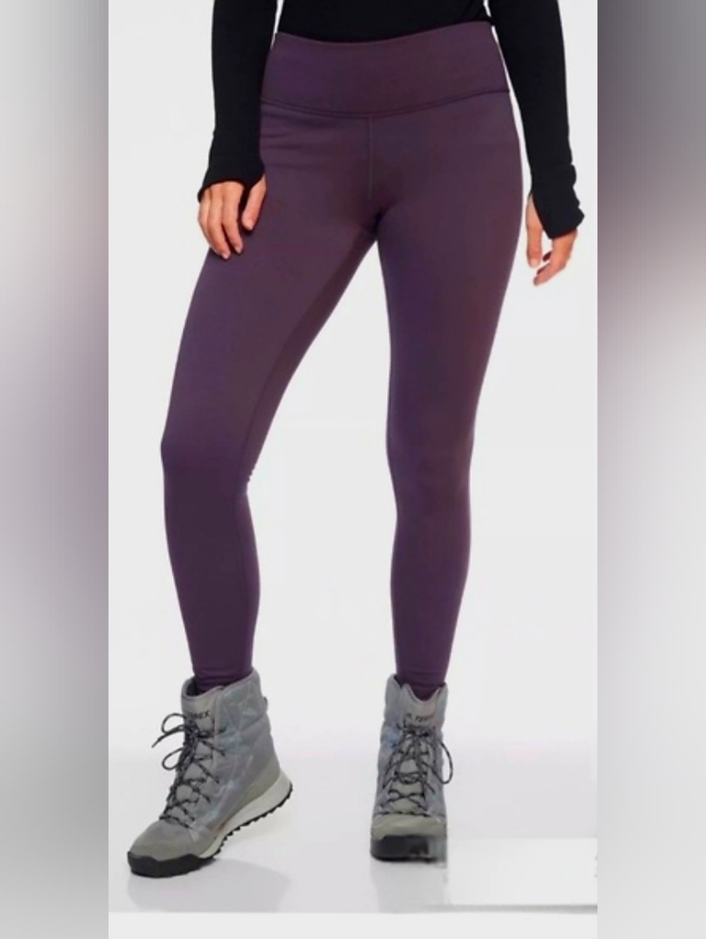 Athleta Altitude Tight XSP Burgandy High Rise Fleece Lined